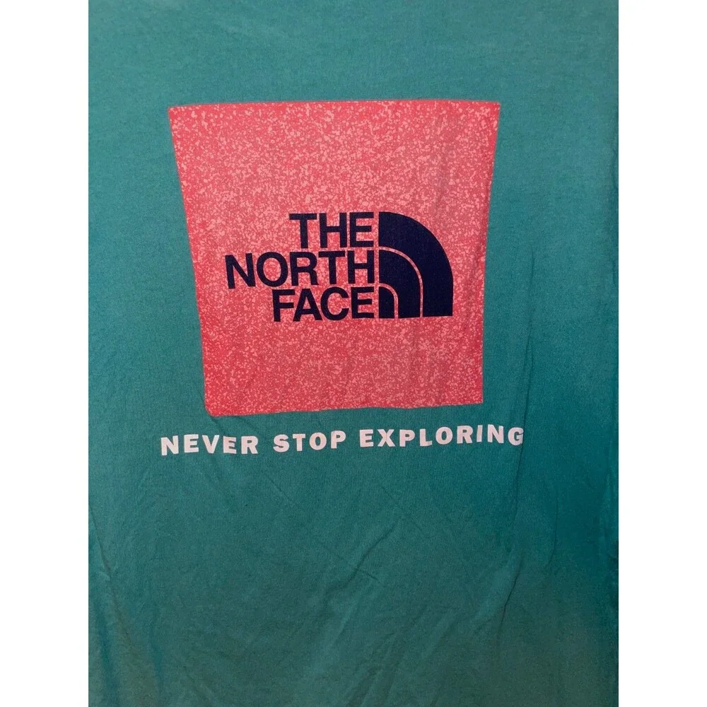 The North Face Crew Neck Long Sleeve Graphic T Shirt Mens Sz M 100% Cotton